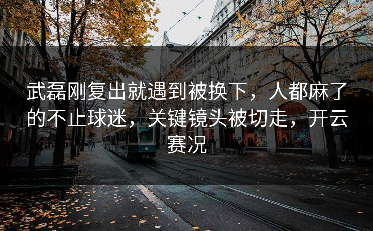 武磊刚复出就遇到被换下，人都麻了的不止球迷，关键镜头被切走，开云赛况