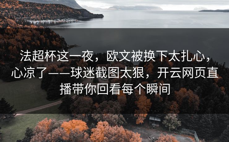 法超杯这一夜，欧文被换下太扎心，心凉了——球迷截图太狠，开云网页直播带你回看每个瞬间