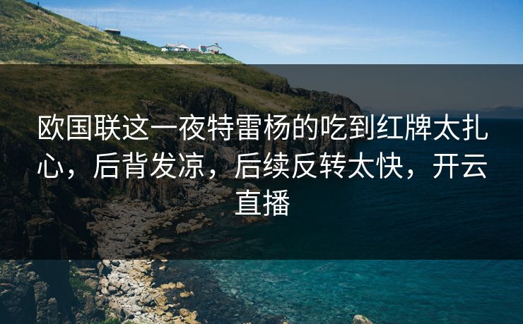 欧国联这一夜特雷杨的吃到红牌太扎心，后背发凉，后续反转太快，开云直播